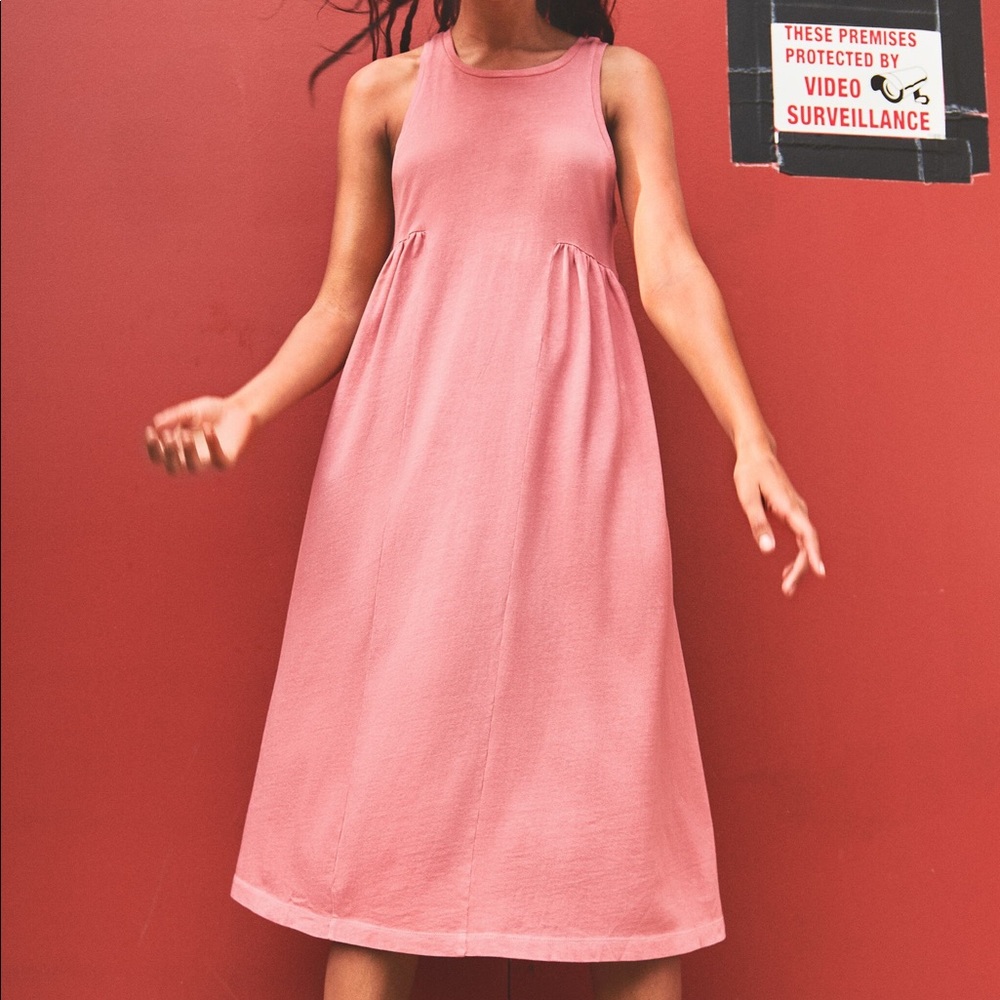Zara faded effect midi length pink dress. Size M